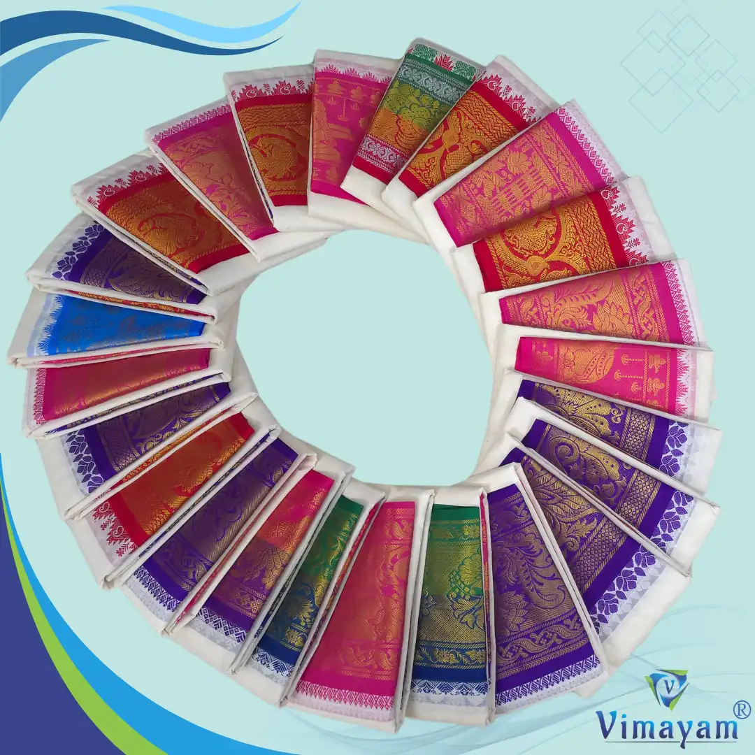 10 INCH BORDER DHOTIES – HALF WHITE DHOTIES | Vimayam Dhoties